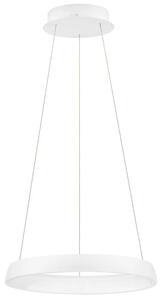 Nova Luce Bílé kovové závěsné LED světlo Ovia 45 cm