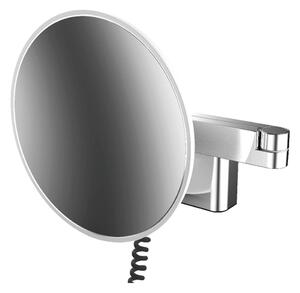 Emco Cosmetic mirrors Evo - Holící a kosmetické zrcadlo LED, 2 otočná ramena se šroubovitým kabelem a vypínačem, 5 násobné zvětšení, chrom 109506040