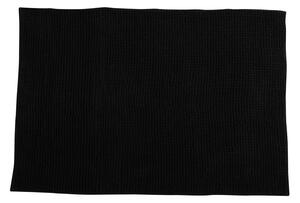MSV koupelnová předložka CHENILLE, černá, mikrovlákno, protiskluzová, 40 x 60 cm