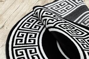 Kusový koberec Gloss 6776 85 greek black/ivory kruh Kruh Ø 200 cm