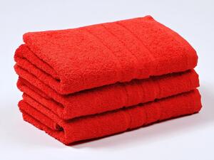 Froté ručník a osuška vysoké kvality. Ručník má rozměr 50x100 cm. Barva červená