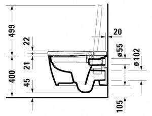 Duravit SensoWash® Starck f Lite Compact - Bidetové sedátko s keramikou, bílá 650001012004310