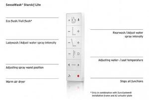 Duravit SensoWash® Starck f Lite Compact - Bidetové sedátko s keramikou, bílá 650001012004310