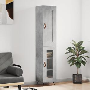 Skříň highboard betonově šedá 34,5x34x180 cm kompozitní dřevo 3200365