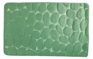 MSV koupelnová předložka PEBBLES, bazalkově zelená, PU pěna, protiskluzová, 40 x 60 cm