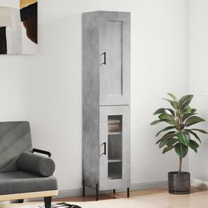 Skříň highboard betonově šedá 34,5x34x180 cm kompozitní dřevo 3200397
