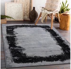 Kusový koberec Core A004 Frame black/light grey 80x150 cm