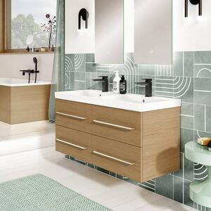 Villeroy & Boch Avento - Dvojité umyvadlo 1200x470mm, s přepadem, alpská bílá 4A23CK01