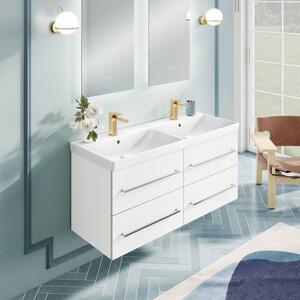 Villeroy & Boch Avento - Dvojité umyvadlo 1200x470mm, s přepadem, alpská bílá 4A23CK01