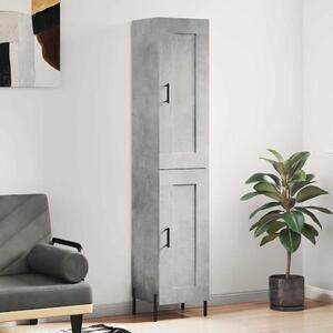 Skříň highboard betonově šedá 34,5x34x180 cm kompozitní dřevo 3200461