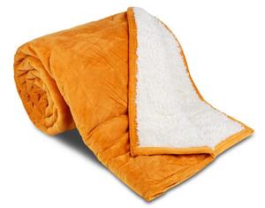 Velmi přijemná deka ovečka z mikrovlákna rezavé/bílé barvy. Rozměr deky je 150x200 cm