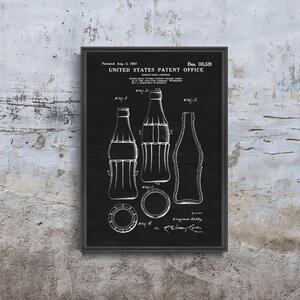 Retro plakát Retro plakát Coca-Cola patent USA Láhev Design
