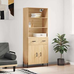 Skříň highboard dub sonoma 69,5 x 34 x 180 cm kompozitní dřevo 3200524