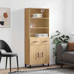 Skříň highboard dub sonoma 69,5 x 34 x 180 cm kompozitní dřevo 3200540