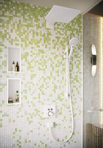 Hansgrohe FixFit přípojka hadice Square se zpětným ventilem, matná bílá 26455700