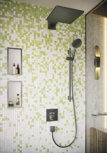 Hansgrohe Raindance E horní sprcha 300 1jet se sprchovým ramenem, kartáčovaný černý chrom 26238340
