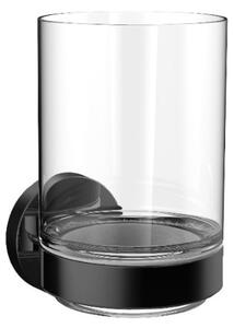 Emco Round - Držák se sklenicí, montáž pomocí lepení nebo vrtání, černá 432013300