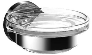 Emco Round - Držák na mýdlo, montáž pomocí lepení nebo vrtání, chrom 433000100