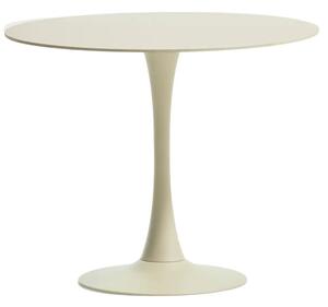Kave Home Krémový skleněný jídelní stůl Vedira Ø90 cm