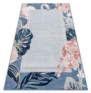 Kusový koberec Botanic 65240 Flamingo navy – na ven i na doma 78x150 cm