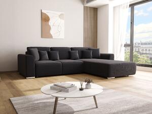 Rozkládací rohová sedačka BELEN - světle grafitová