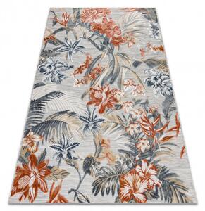 Kusový koberec Botanic 65262 flowers grey – na ven i na doma 78x150 cm