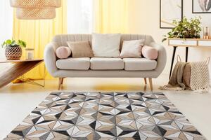 Kusový koberec Cooper Sisal Mosaic 22222 ecru/black – na ven i na doma 160x220 cm