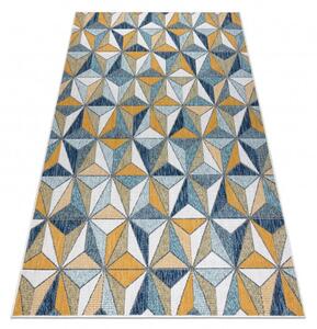 Kusový koberec Cooper Sisal Mosaic 22222 ecru/navy – na ven i na doma 140x190 cm