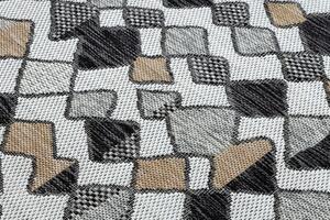 Kusový koberec Cooper Sisal Diamonds 22217 ecru/black – na ven i na doma 120x170 cm