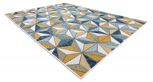 Kusový koberec Cooper Sisal Mosaic 22222 ecru/navy – na ven i na doma 140x190 cm