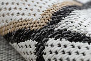 Kusový koberec Cooper Sisal Diamonds 22236 ecru/black – na ven i na doma 80x150 cm