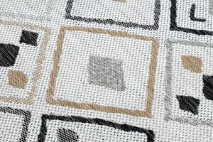 Kusový koberec Cooper Sisal Diamonds 22236 ecru/black – na ven i na doma 80x150 cm