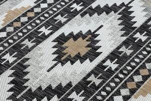 Kusový koberec Cooper Sisal Aztec 22235 ecru/black – na ven i na doma 160x220 cm