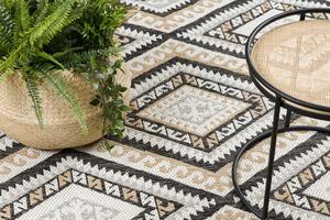Kusový koberec Cooper Sisal Aztec 22224 ecru/black – na ven i na doma 80x150 cm