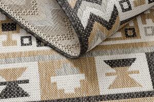 Kusový koberec Cooper Sisal Aztec 22218 ecru/black – na ven i na doma 140x190 cm
