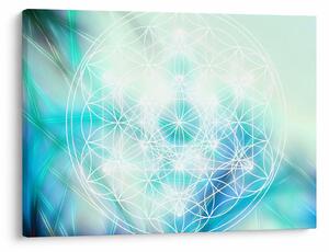 Obraz - Merkaba v tyrkysovém pozadí (70x50 cm)