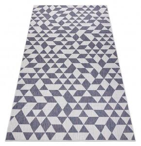 Kusový koberec Sion Sisal Triangles 22373 ecru/blue-pink – na ven i na doma 80x150 cm