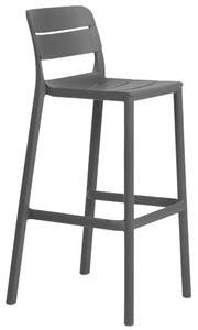 Nardi Šedá plastová barová židle Cassia 76 cm