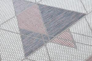 Kusový koberec Sion Sisal Triangles 3006 ecru/pink – na ven i na doma 80x150 cm