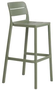 Nardi Zelená plastová barová židle Cassia 76 cm