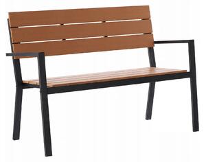 Aga Zahradní lavice 118x54x77 Hnědá