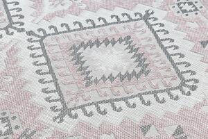 Kusový koberec Sion Sisal Aztec 3007 pink/ecru – na ven i na doma 120x170 cm