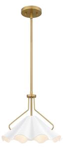 Quoizel QZ-MEJIA-1P-S-AB - Lustr na tyči MEJIA 1xE27/60W/230V pr. 35,6 cm mosaz
