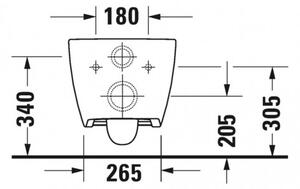 Duravit Viu - Závěsné WC, Rimless, bílá 2511090000
