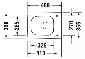 Duravit Viu - Závěsné WC Compact, Rimless, bílá 2573090000