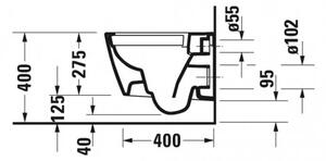 Duravit Viu - Závěsné WC Compact, Rimless, bílá 2573090000