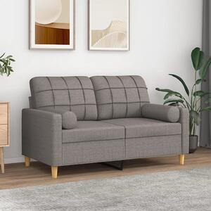2místná pohovka s polštáři taupe 120 cm textil 3200781