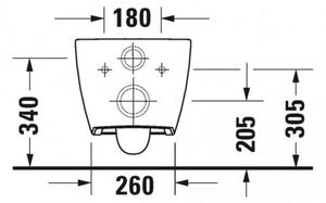 Duravit Viu - Závěsné WC Compact, Rimless, bílá 2573090000