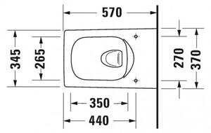 Duravit Viu - Závěsné WC, Rimless, bílá 2511090000
