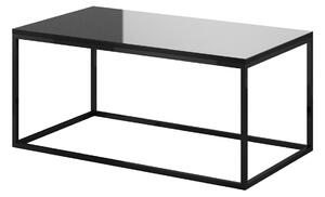 Konferenční stolek Helio 99 - černá / černé sklo